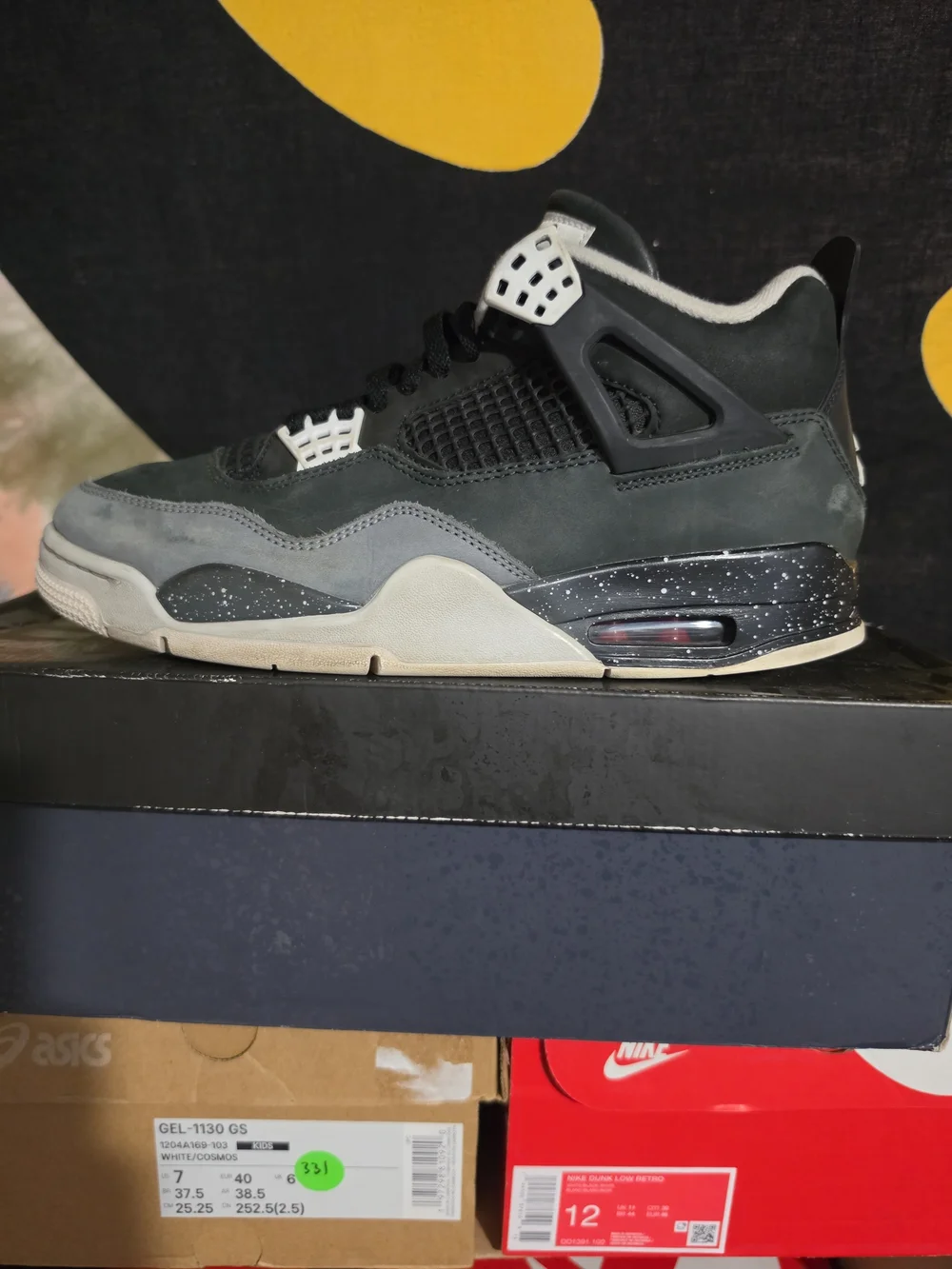 Nike Air Jordan 4 Retro - Black/Grey Men’s Basketball Shoes